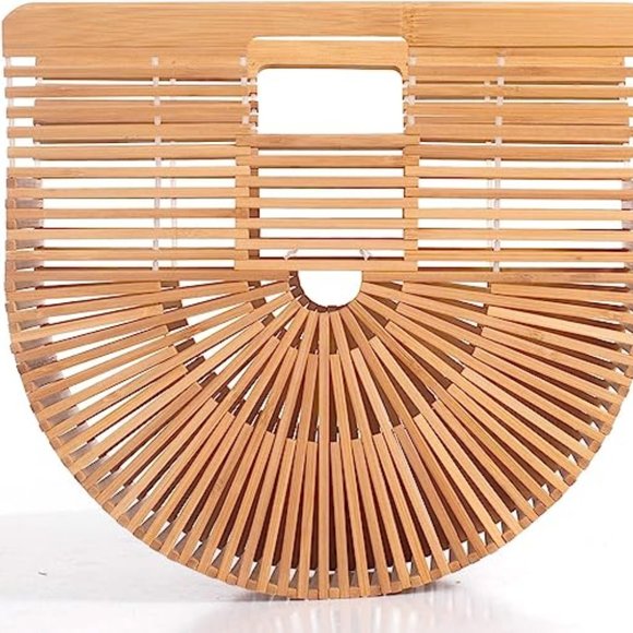 Women's Bamboo Handbag by Handmade Straw Bag - Picture 5 of 7